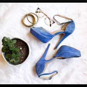 Aldo Stiletto Heels, Blue Suede